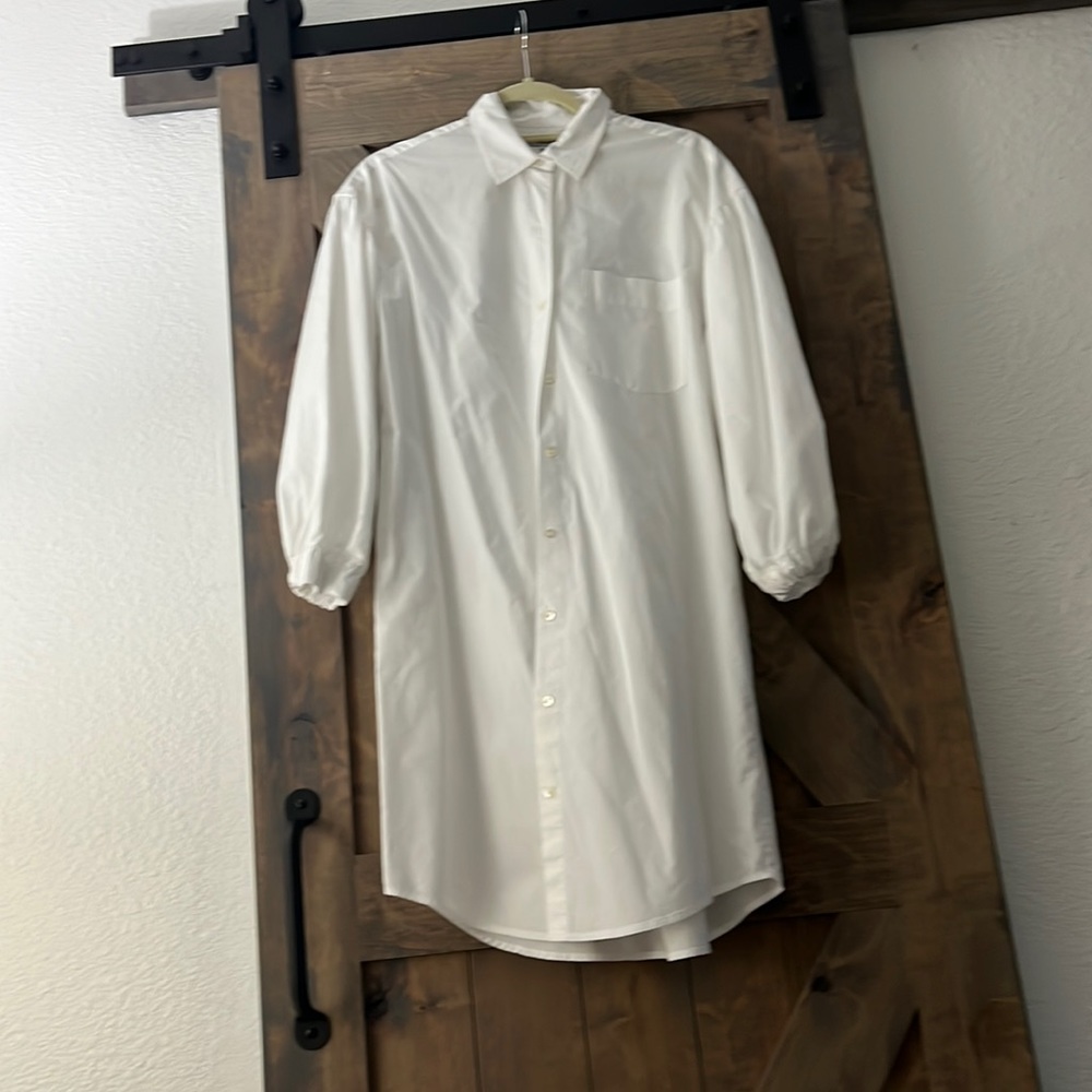 white shirt dress mid